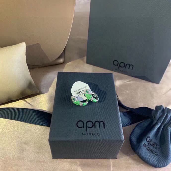 APM Monaco Emerald Serpent Hoop Earrings